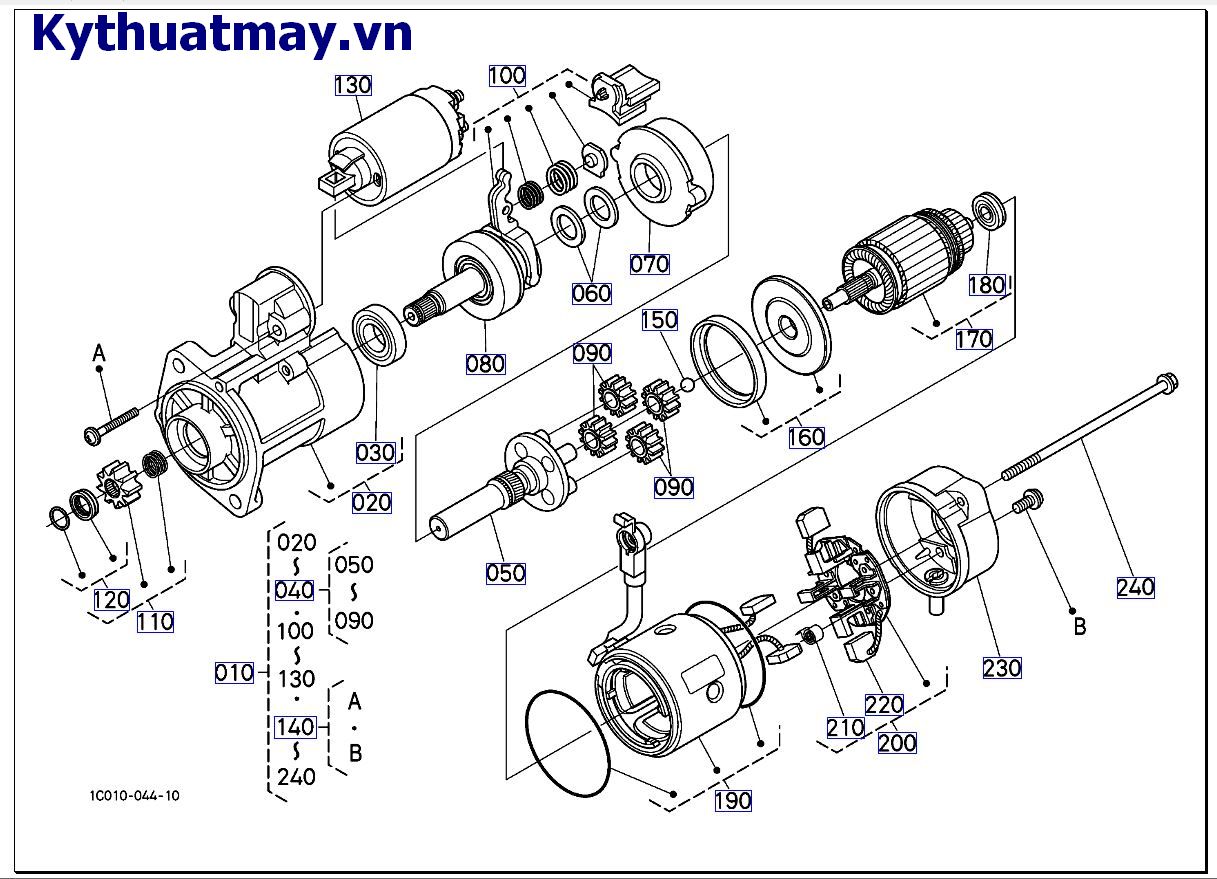 Của bộ phận khởi động ( những bộ phận cấu thành) ( mới) 10001 đến 49999